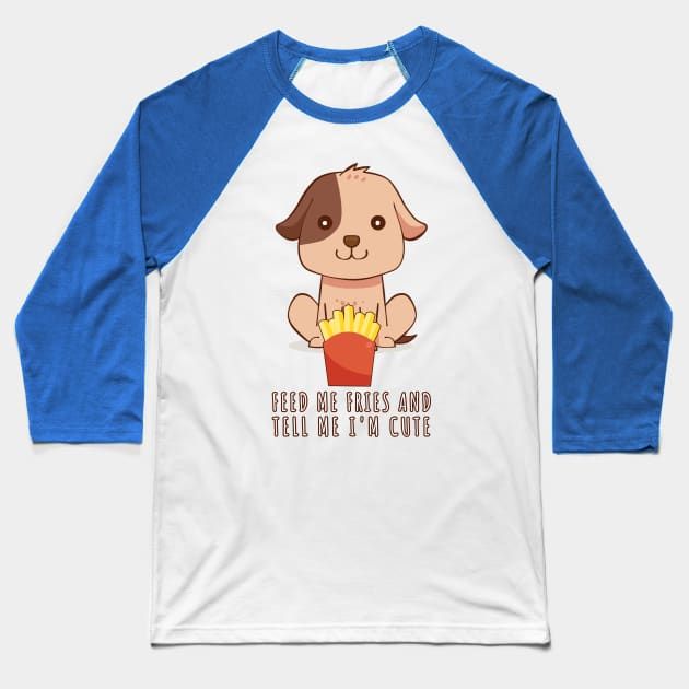 Dog Fries Baseball T-Shirt by JKA